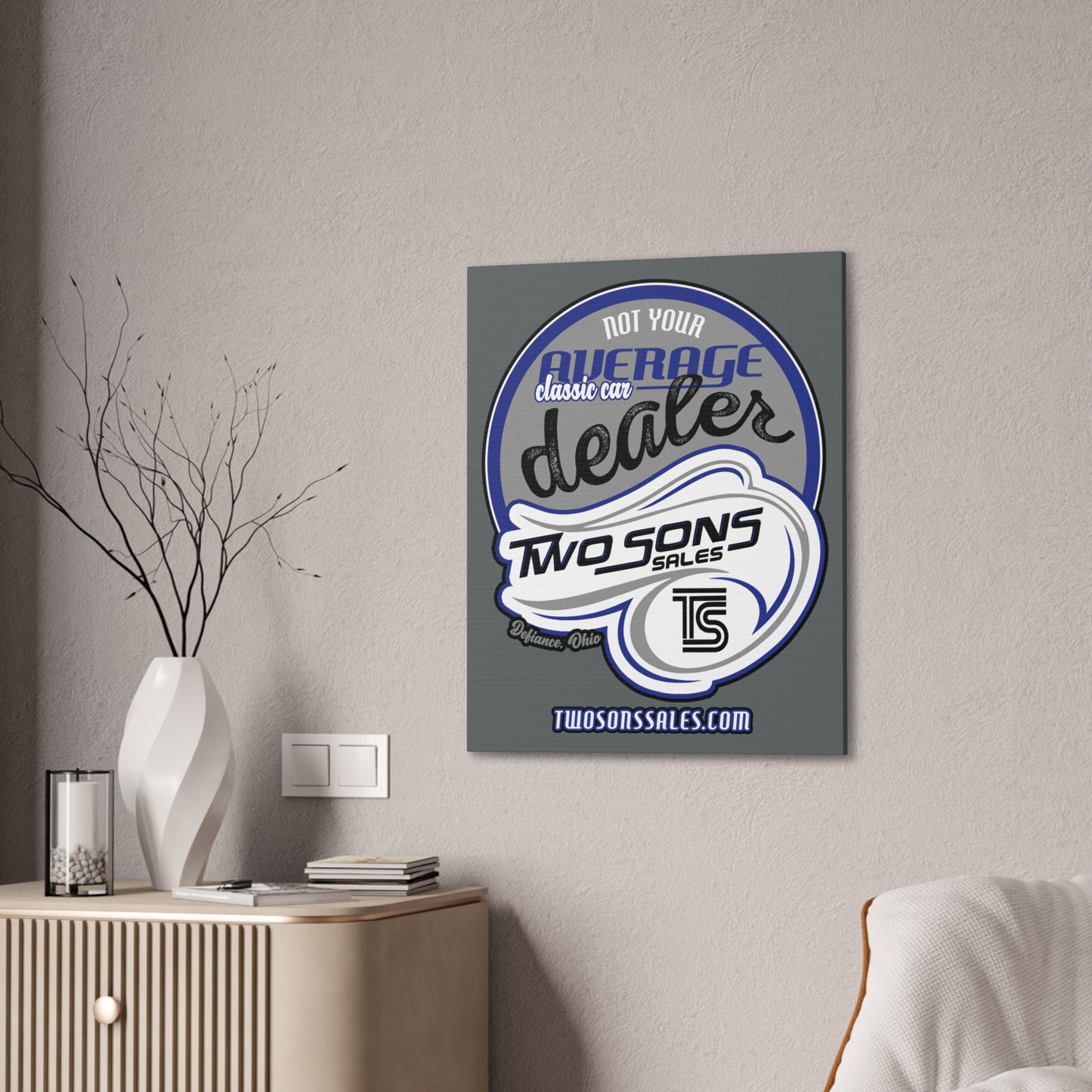 Two Sons Vintage Novelty Brand Canvas Print | HD Designs