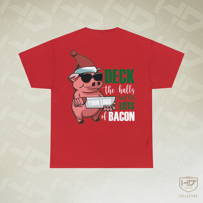 Meat Shop Deck the Halls with Bacon Novelty Tee | HD Designs