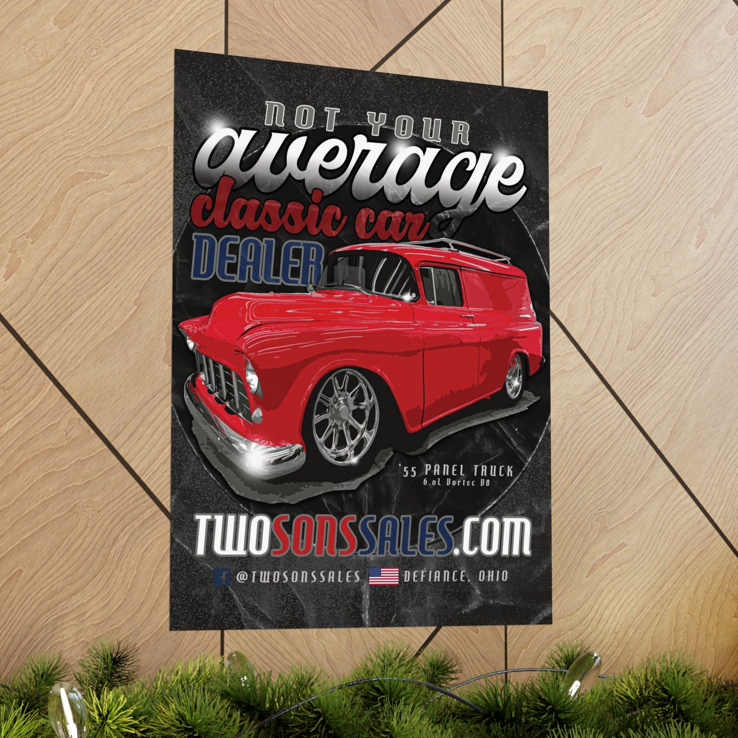 Two Sons Sales '55 Panel Truck Novelty Race Poster 2.0 | HD Designs