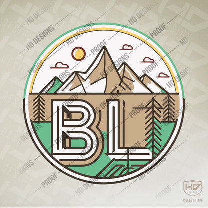 BL Initials Logo Set – Full Color Outdoor Adventure & Exploration | Digital Download