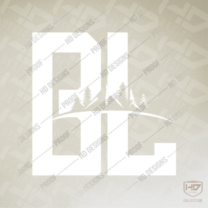 Rugged BL Initials Logo – One Color Adventure | Digital Download