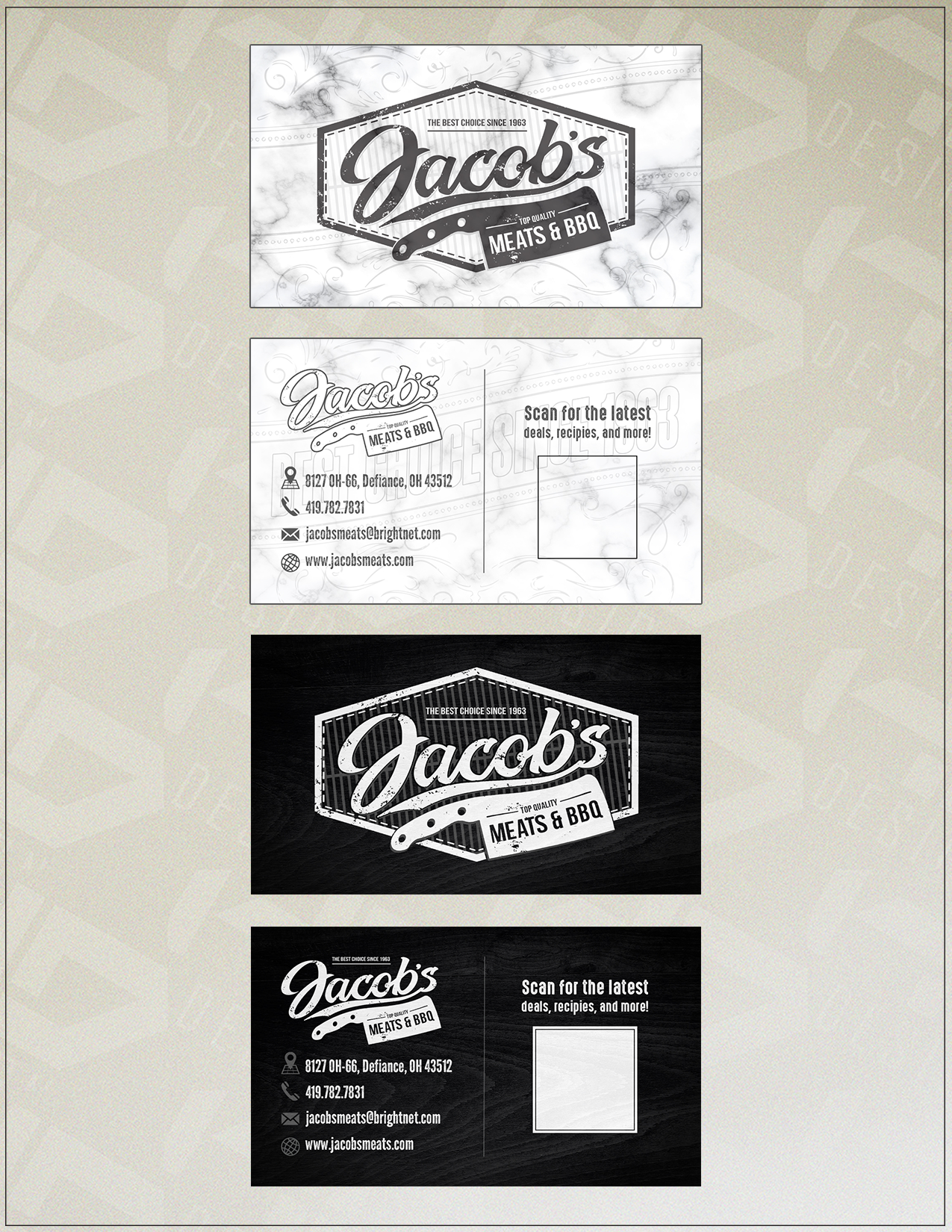 Business Card Set | Jacob's Meats