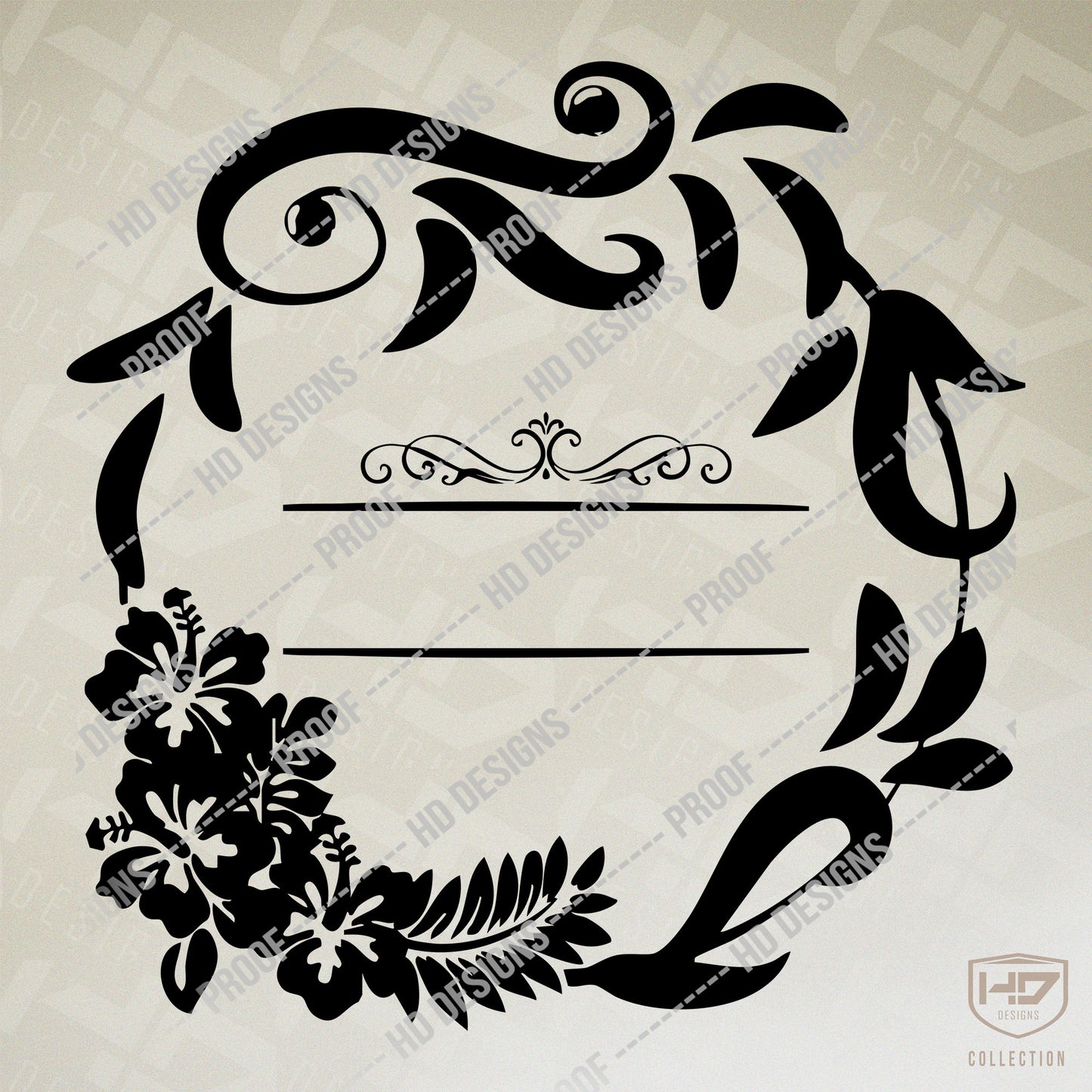 Elegant Victorian Bloom Logo | Digital Download